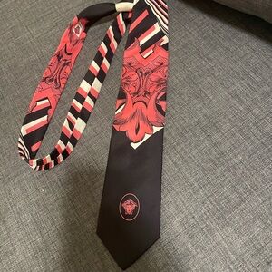 Versace Black and Pink Men's Tie
